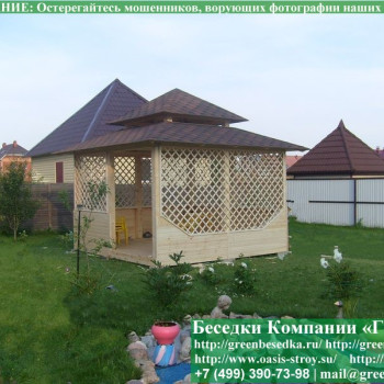 Японская, Китайская Беседка Для Дачи 4х4. Вариант № 2