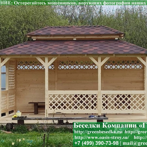 Японская, Китайская Беседка Для Дачи 3х5. Вариант № 1