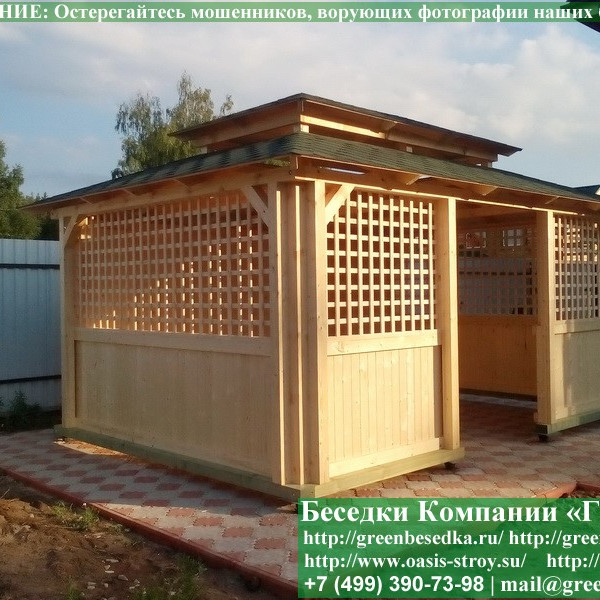 Японская, Китайская Беседка Для Дачи 3х5. Вариант № 2