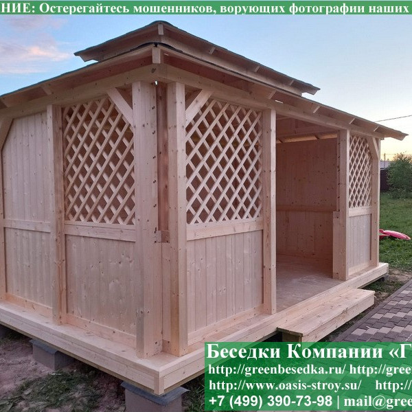 Японская, Китайская Беседка Для Дачи 3х5. Вариант № 2