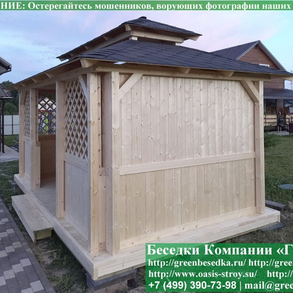 Японская, Китайская Беседка Для Дачи 3х5. Вариант № 2