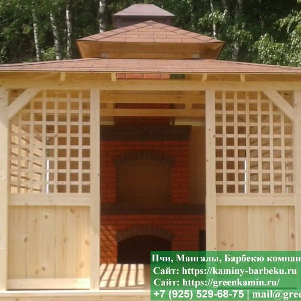 Японская, Китайская Беседка Для Дачи 3х5. Вариант № 2