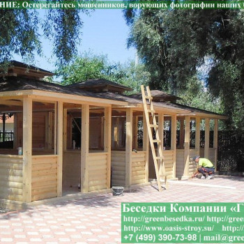 Японская, Китайская Беседка Из Блокхауса 3.5х4.5