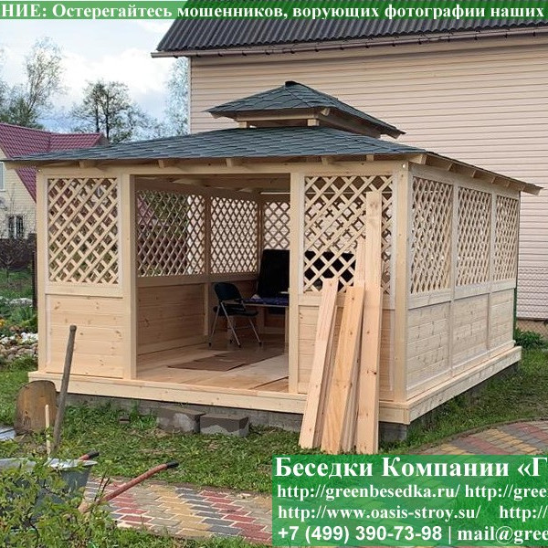 Японская, Китайская Беседка Для Дачи 4х5. Вариант № 1