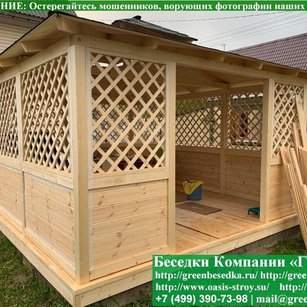 Японская, Китайская Беседка Для Дачи 4х5. Вариант № 1