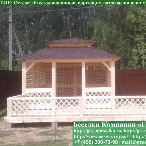 Японская, Китайская Беседка Для Дачи 4х5. Вариант № 2