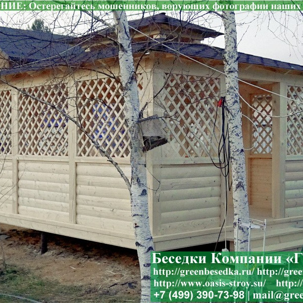 Японская, Китайская Беседка Для Дачи 4х5. Вариант № 3