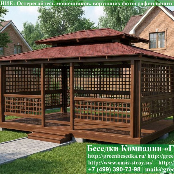 Беседка Для Дачи В Японском, Китайском Стиле 4х6