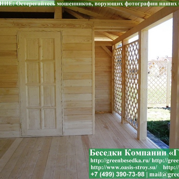 Японская Беседка Для Дачи С Хозблоком 5х6. Вариант № 2