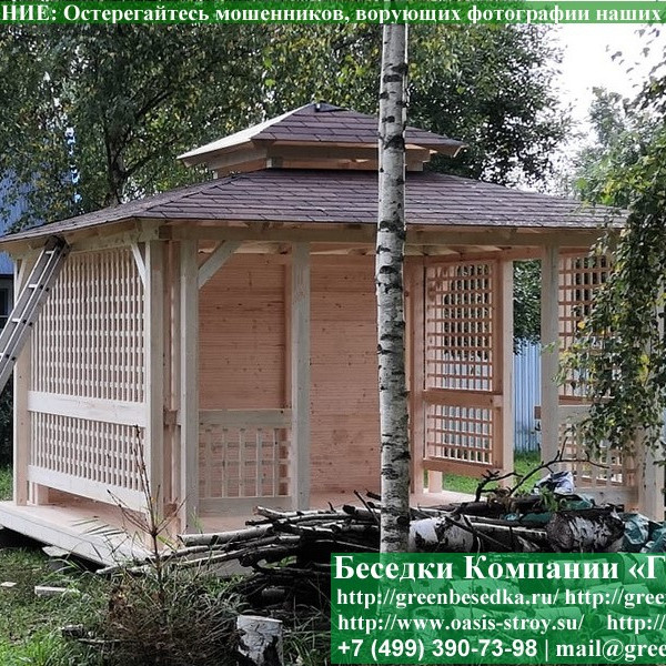 Беседка В Японском, Китайском Стиле 3х4. Вариант № 1