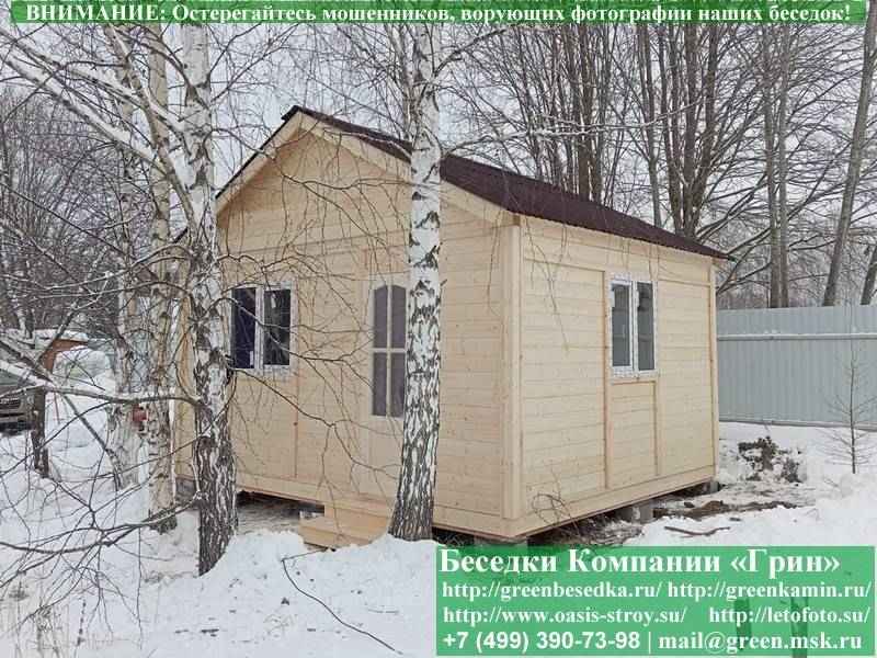 Деревянные Беседки Установленные Зимой