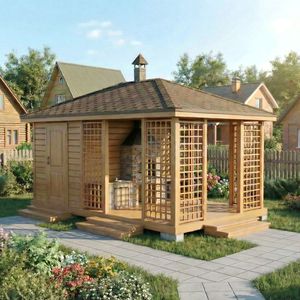 Беседки с барбекю