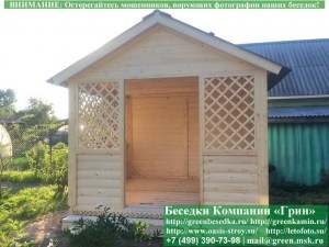 3x3domik031_300x225 image Установить перголы (решетки) перед входом в беседку "Домик 3х3"