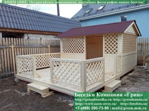 3x4domik-patio25-01_300x225 image Прямоугольная Садовая Беседка Для Дачи "Домик 3х4" С Патио