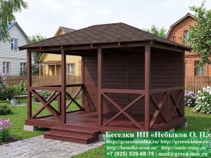 3x4kresty-025_300x225 image Летняя Деревянная Беседка Для Дачи С Крестами