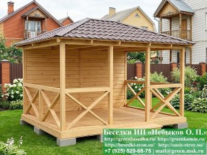 3x4kresty-07_300x225 image Летняя Деревянная Беседка Для Дачи С Крестами