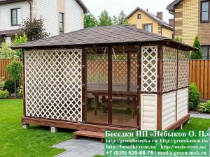 Летняя Беседка-Пергола Из Блокхауса 3х4