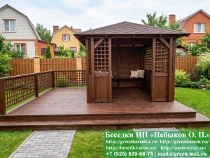 3x4minishater-04_300x225 image Летняя Деревянная Беседка Для Дачи 3х4. Вариант № 2