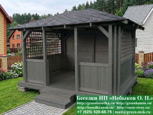 3x4minishater-08_300x225 image Летняя Деревянная Беседка Для Дачи 3х4. Вариант № 2