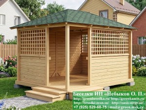 3x4minishater-10_300x225 image Летняя Деревянная Беседка Для Дачи 3х4. Вариант № 2