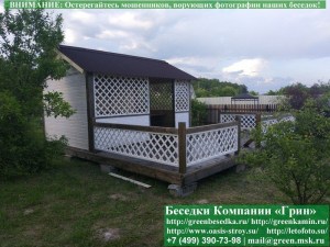 3x4spatio18-02_300x225 image Прямоугольная Садовая Беседка Для Дачи "Домик 3х4" С Патио