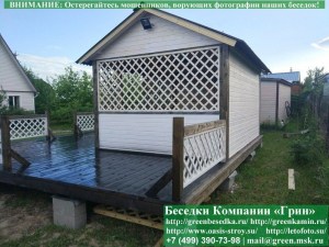 3x4spatio18-03_300x225 image Прямоугольная Садовая Беседка Для Дачи "Домик 3х4" С Патио