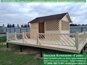 3x4spatio19-01_300x225 image Прямоугольная Садовая Беседка Для Дачи "Домик 3х4" С Патио