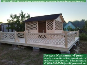3x4spatio2.800_300x225 image Прямоугольная Садовая Беседка Для Дачи "Домик 3х4" С Патио
