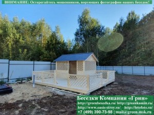 3x4spatio20-06_300x225 image Прямоугольная Садовая Беседка Для Дачи "Домик 3х4" С Патио