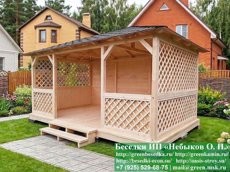 3x5letnaya2-03_800x600 image Летняя Деревянная Беседка Для Дачи 3х5. Вариант № 2