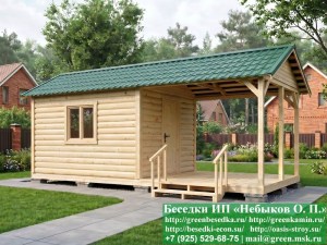 3x7bytovka-04_300x225 image Деревянная Дачная Бытовка С Навесом 3х7