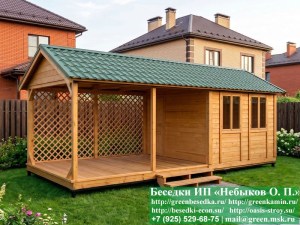 3x7bytovka-05_300x225 image Деревянная Дачная Бытовка С Навесом 3х7