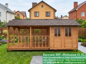 3x7bytovka-06_300x225 image Деревянная Дачная Бытовка С Навесом 3х7