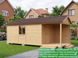 3x7bytovka-076_300x225 image Деревянная Дачная Бытовка С Навесом 3х7