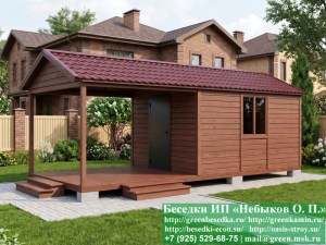 3x7bytovka-08_300x225 image Деревянная Дачная Бытовка С Навесом 3х7