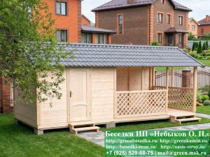 3x7shozblokom3-05_300x225 image Беседка Для Дачи 'Домик С Хозблоком 3х7'. Вариант № 3