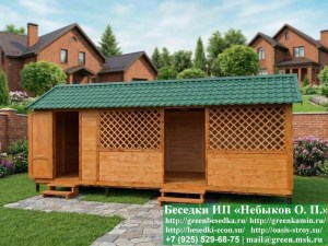 3x7shozblokom3-06_300x225 image Беседка Для Дачи 'Домик С Хозблоком 3х7'. Вариант № 3