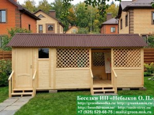 3x7shozblokom3-10_300x225 image Беседка Для Дачи 'Домик С Хозблоком 3х7'. Вариант № 3