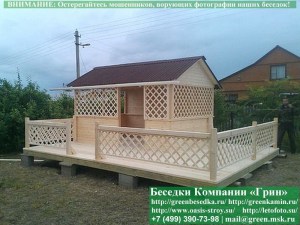 4x3spatio01_300x225 image Прямоугольная Садовая Беседка Для Дачи "Домик 3х4" С Патио