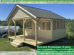 5x5steklo24-02-800_300x225 image Застекленная беседка из блокхауса 3х5 с навесом 2х5. Дверь по 5-ти метровой стороне. По центру. Задняя стенка глухая. Стекла с 3-х сторон