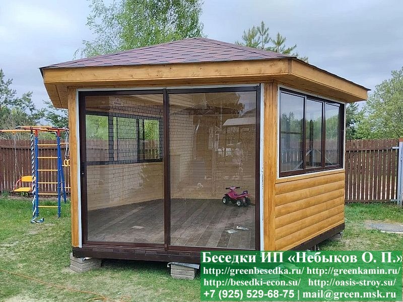 6gran5-aluminiy-01_800x600 image Шестиугольная Беседка С Алюминиевыми Окнами Ø5