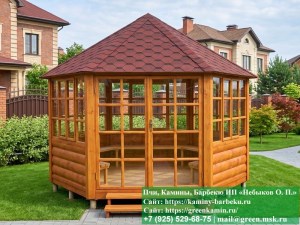 6steklo4-15_300x225 image Застекленная Шестигранная Беседка Для Дачи Ø4. Вариант № 1