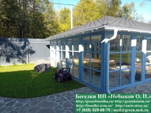 6x8besedka25--065_300x225 image Закрытая Застекленная Беседка С Хозблоком 6х8