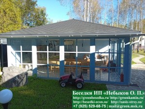 6x8besedka25--076_300x225 image Закрытая Застекленная Беседка С Хозблоком 6х8