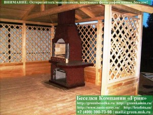 Беседка для дачи в японском, китайском стиле 4х5. Вариант № 1